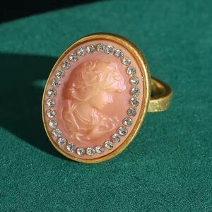 Vintage Aristocrat’s Cameo Antique Brass Masterpiece Ring